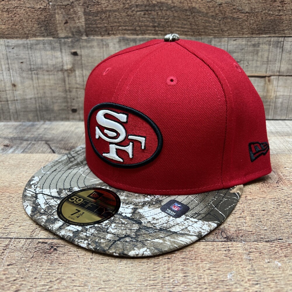 New Era 59Fifty NFL San Francisco 49’ers Red/Camo Fitted Hat NWT! Size 7 3/4